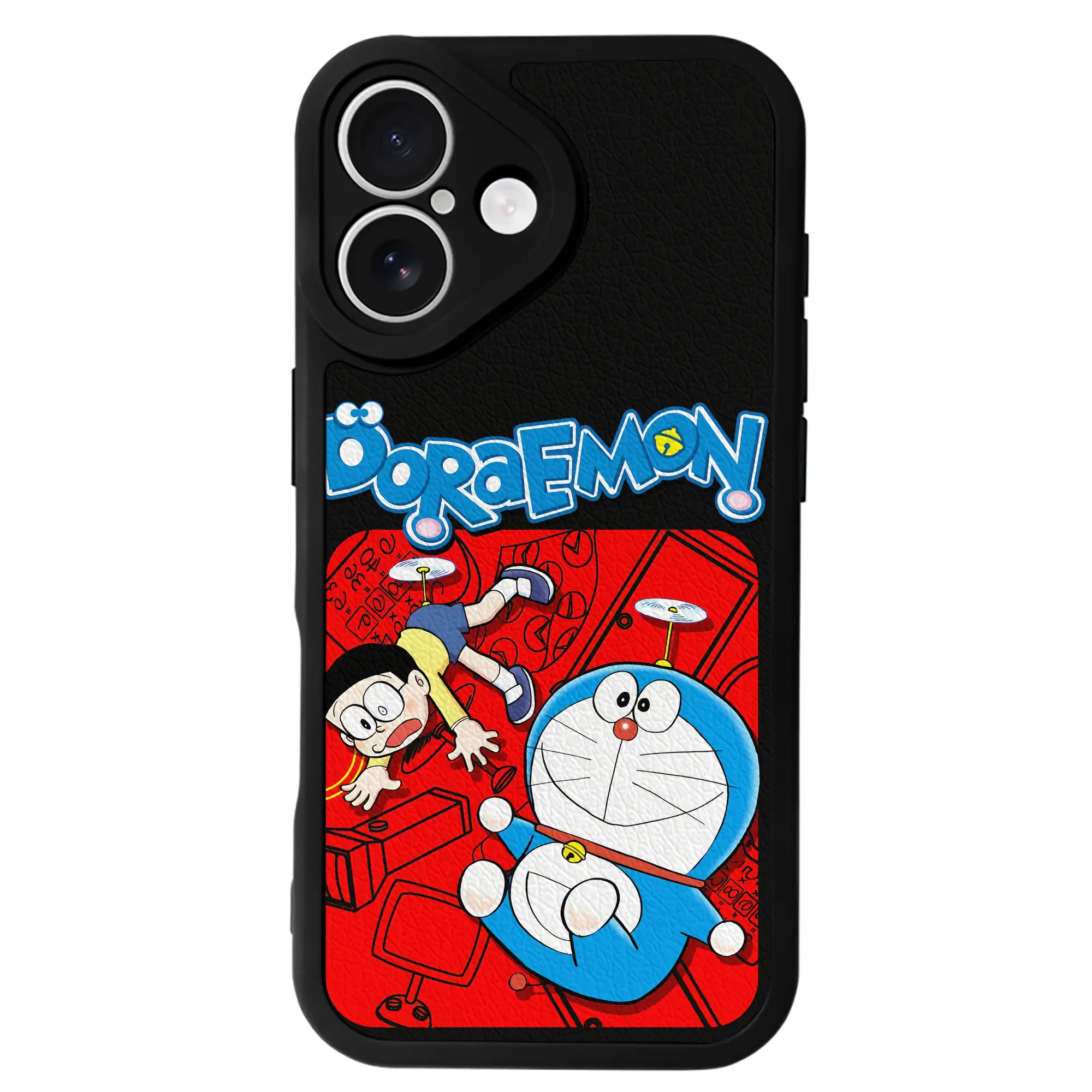 ドラえもん グッズドラえもん - IPhone 16シリーズ対応 ・ シリコンスマホケース ・ レザー調 ・ 高精度フィット ・ 耐衝撃 ・ ワイヤレス充電対応 ・ 精密カット